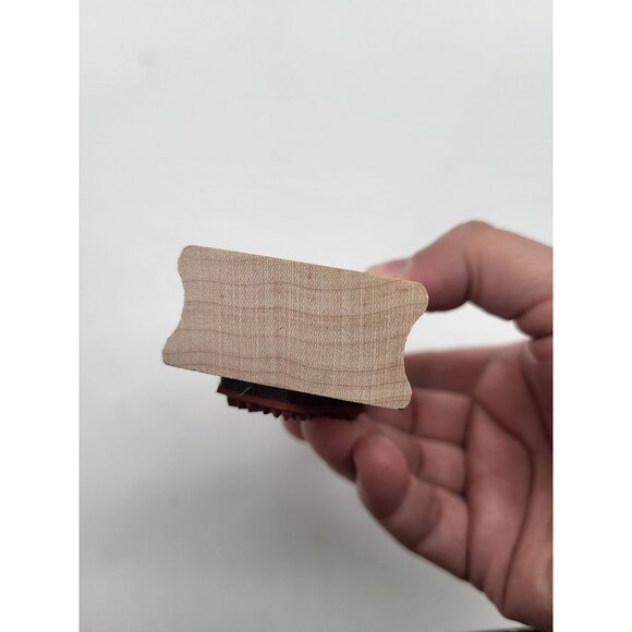 Great Impressions C210 Wood Mounted Rubber Stamp Pinecone Holly Branch Holiday - Picture 6 of 8